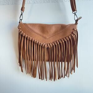 HDE Women's PU Leather Hobo Fringe Crossbody Tassel Purse Vintage Small Handbag